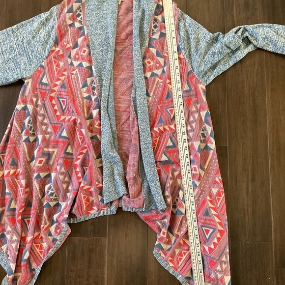 Lucky Brand Women's Size 3X Aztec Southwestern Open Long Sleeve Cardigan Sweater - Picture 7 of 7